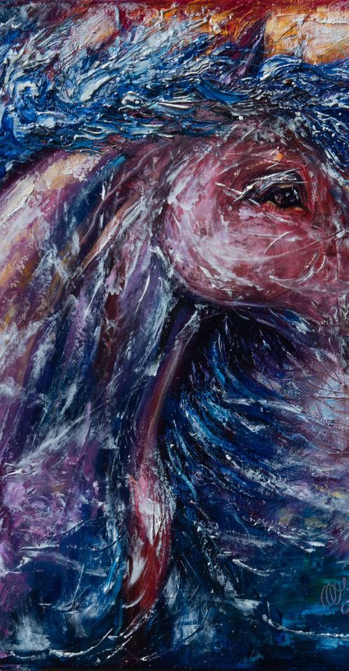I Am the Storm 20"x16"x0.5 (Palette Knife) by Lena Owens @OLena Art by Lena Owens at OLena Art