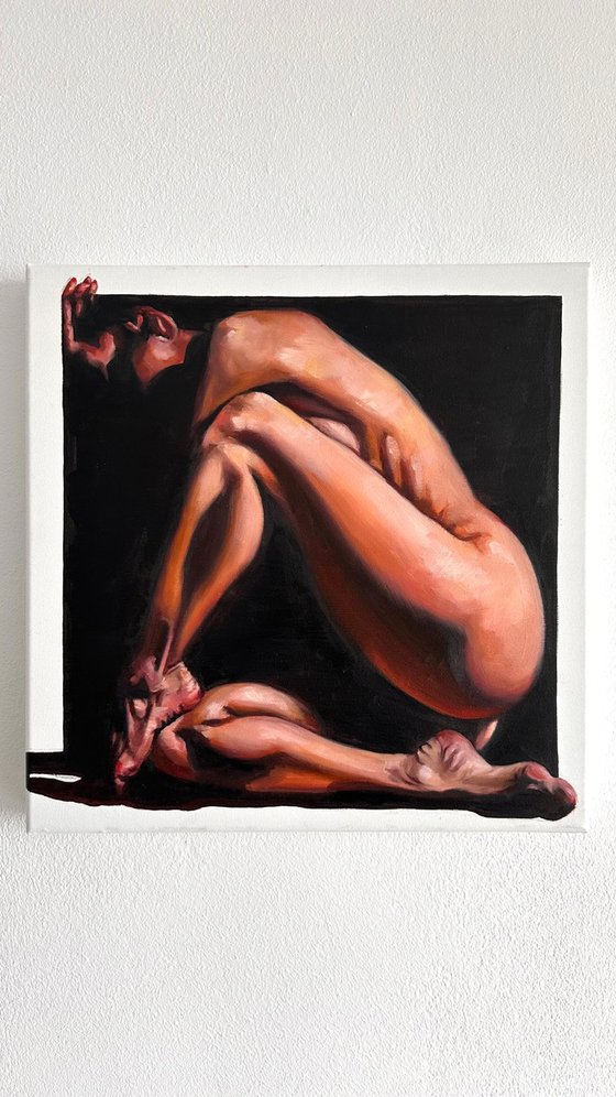 Within Myself - Female Nude in Black Space