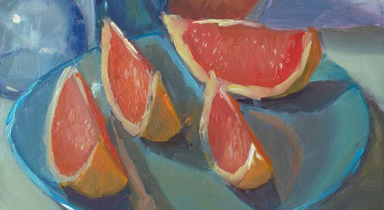 Original Kitchen Still Life - Grapefruit Slices