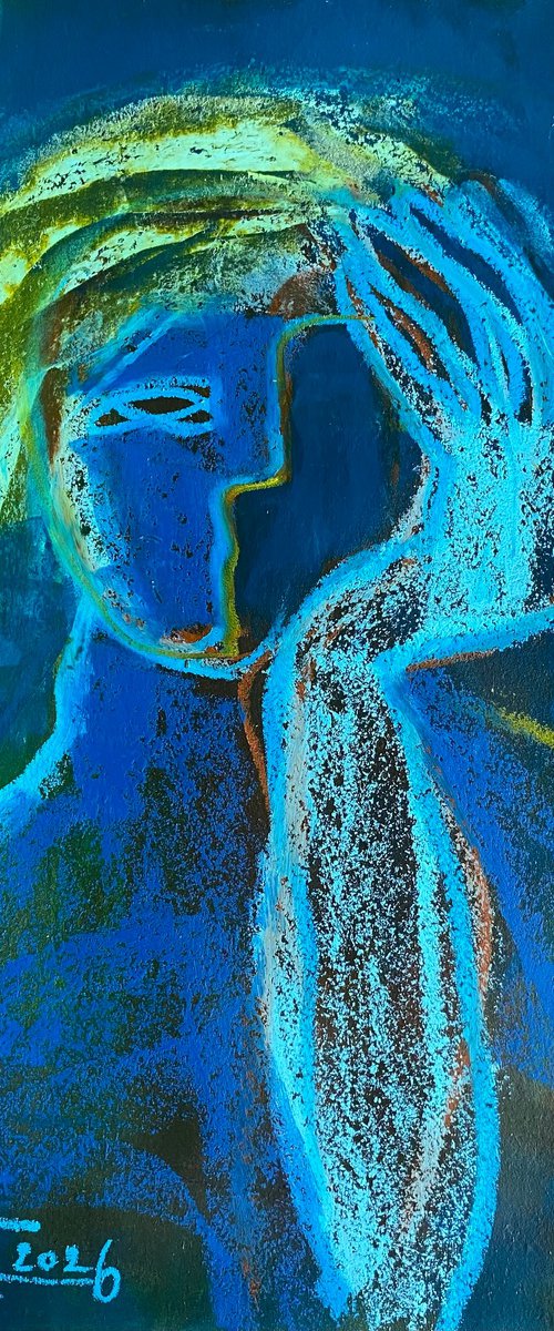 Portrait in Blue. by Tatjana Auschew