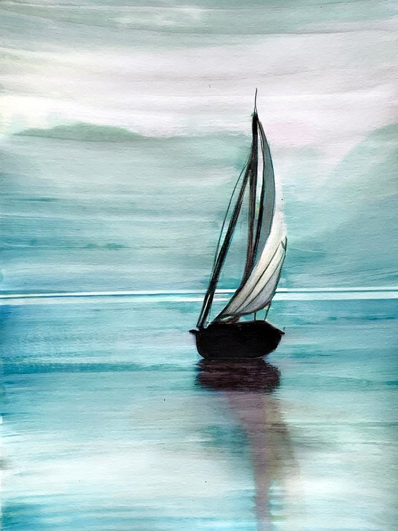 Sailing blurred Shores