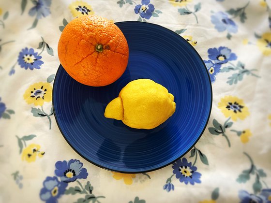 Still Life - Orange and Lemons