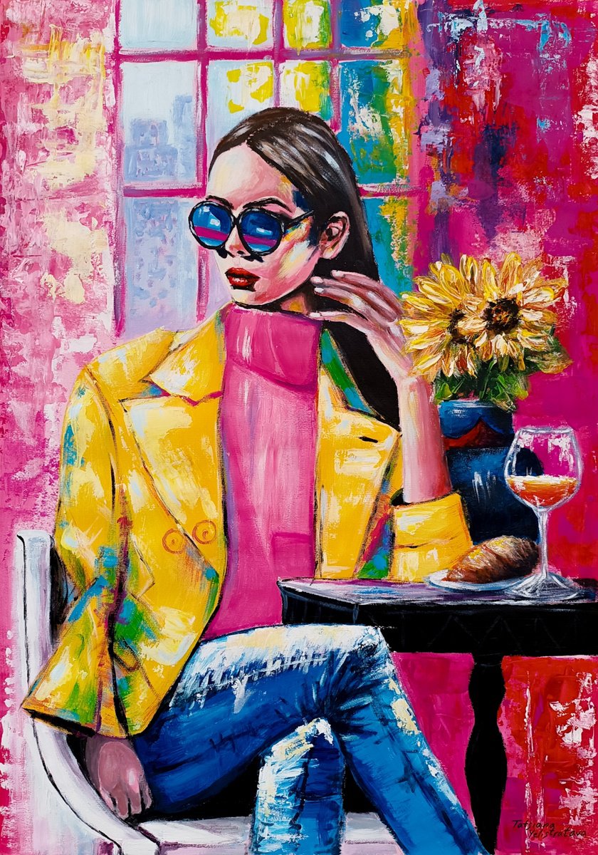 Urban And Pop Acrylic Painting , Stillness, Served Slowly. By Tatsiana Yelistratava, 20 X 28, Artwork For Sale On Artfinder