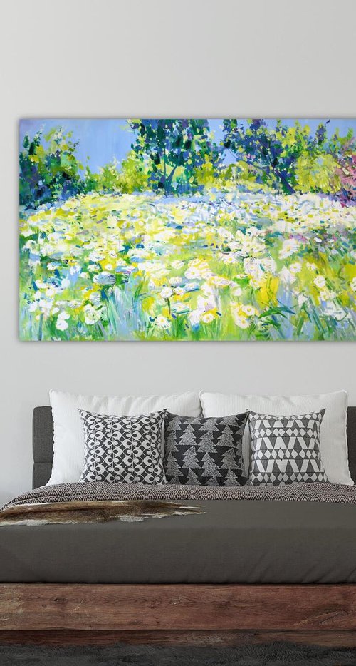 Daisies Flowers of childhood by Yehor Dulin