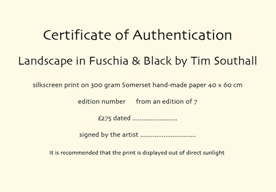 Landscape in Fuchsia & Black