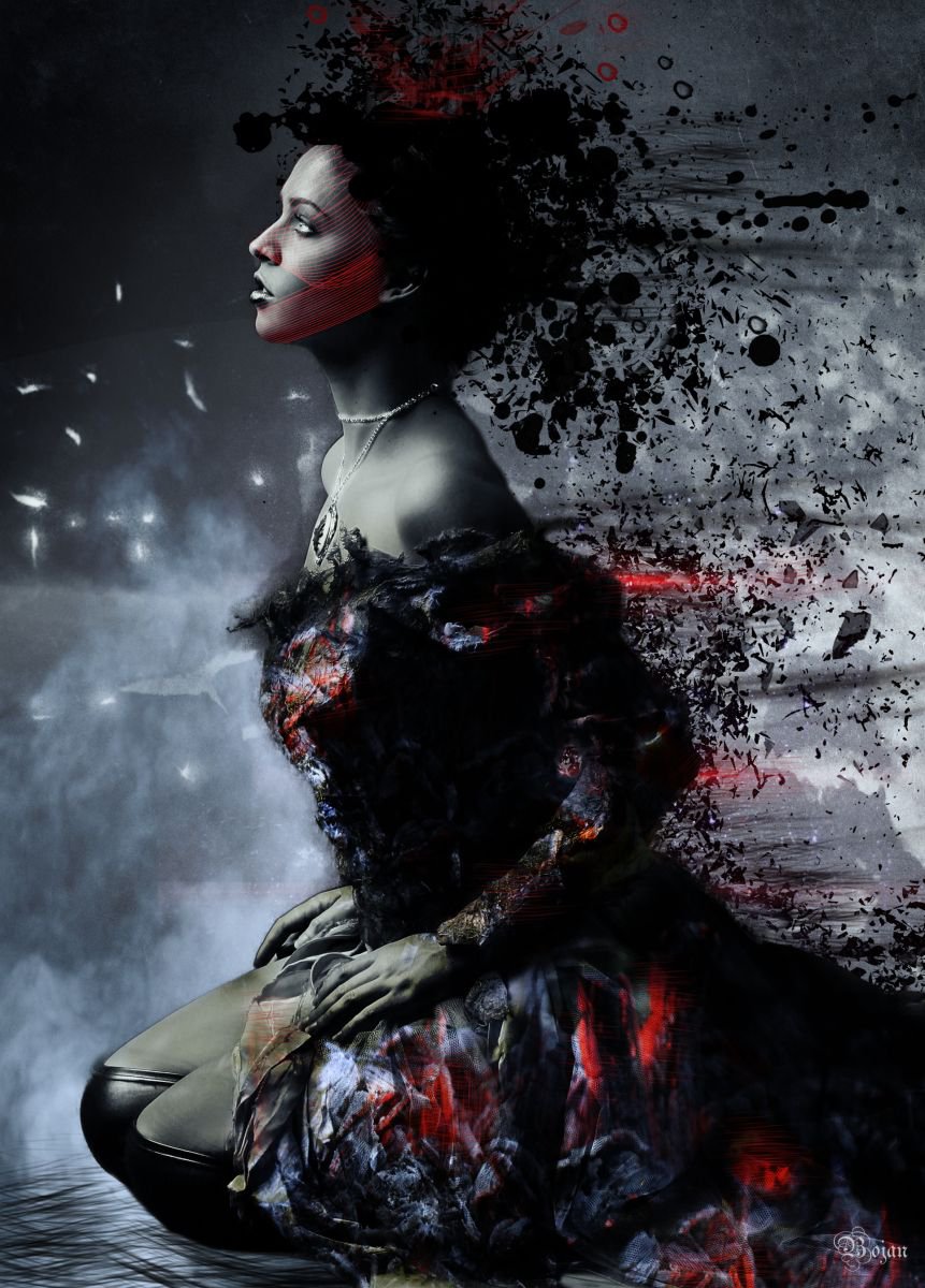 Illustrative Portrait Photograph By Bojan Jevtic, 27 X 37, Waiting For Godot, Original Artwork