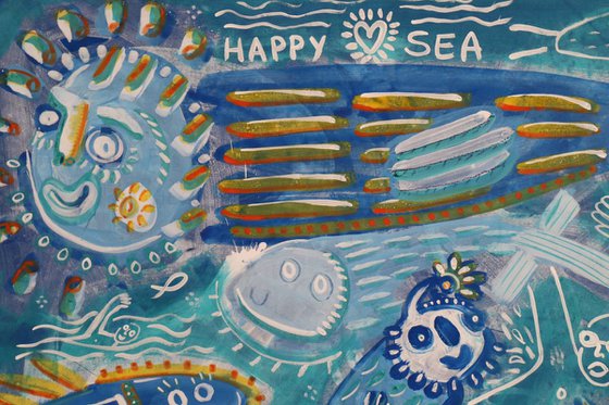 HAPPY SEA (in a cat´s dream) 100x205cm