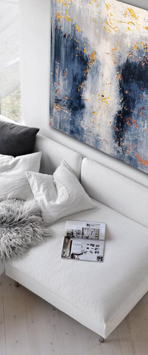 150x100cm. / abstract painting / Abstract 1251 by Alex Senchenko