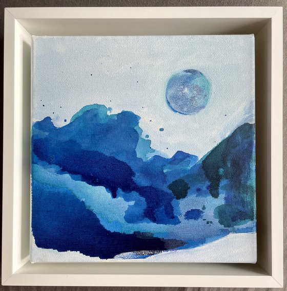 Blue Moon I Abstract