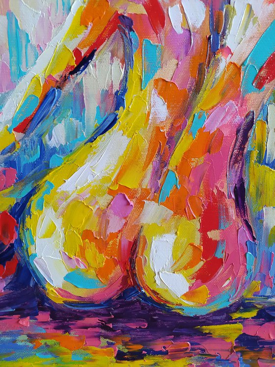 Expectation - nude, erotic, nu, body, woman, woman body, oil painting, gift for him, gift for man, nu