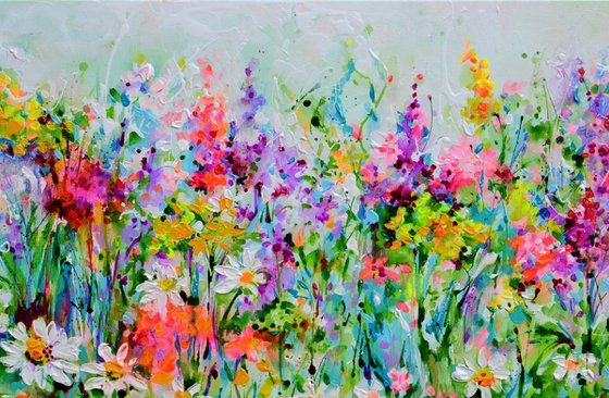 Cottage Garden Butterflies Flowers