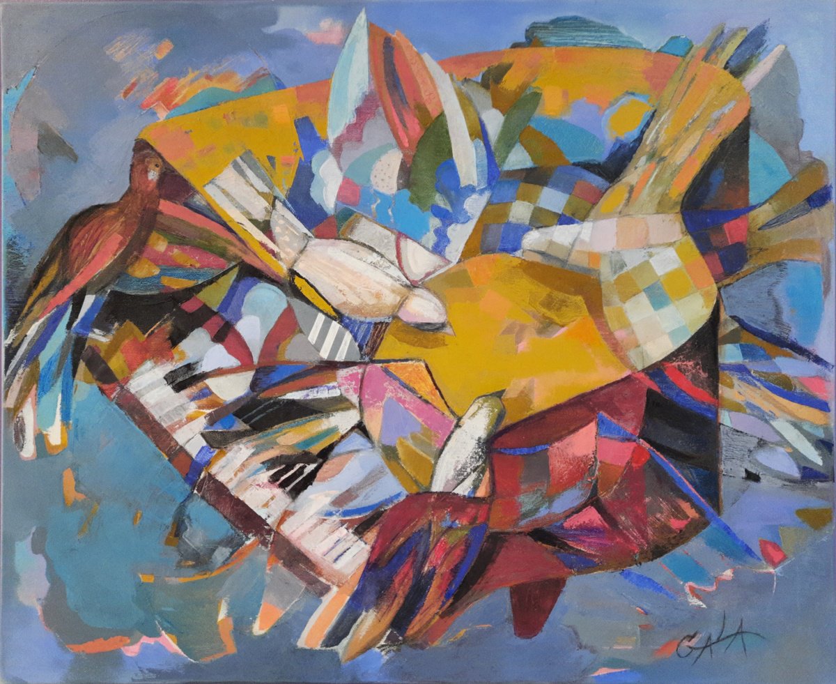 Expressive Oil Painting , Sunny Melody By Galya Koleva, 31 X 27, Artwork For Sale On Artfinder