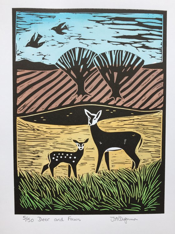 Deer and Fawn