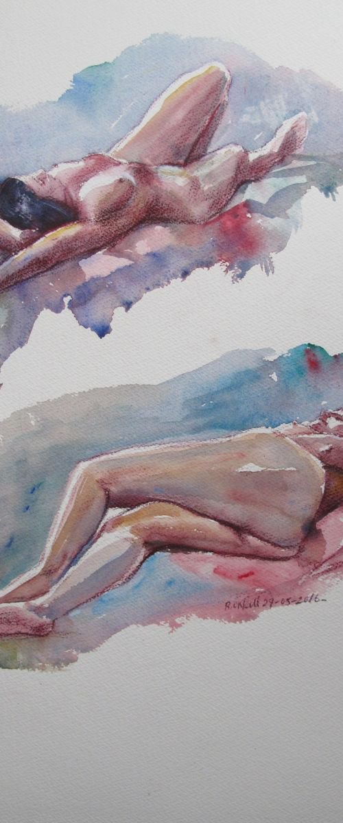 reclining female nudes by Rory O’Neill