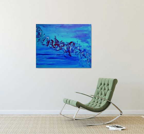 Aladdin's lamp FREE SHIPPING PALETTE KNIFE PAINTING