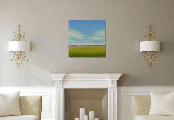 Green Field - Blue Sky Contemporary Landscape