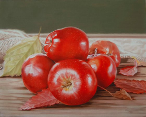 Still life with apples