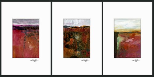 Mystical Land Collection 13 - 3 Textural Landscape Paintings by Kathy Morton Stanion by Kathy Morton Stanion