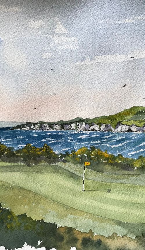 “White Rocks”. The 5th hole at Royal Portrush Golf Course by Brian Tucker
