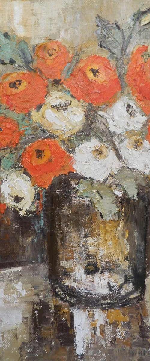 Bowl with roses by Maria Karalyos