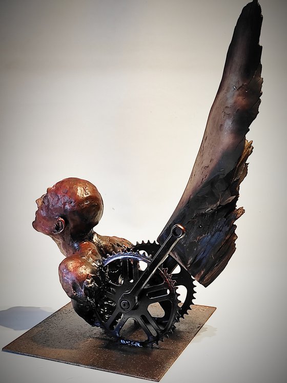 "Icarus" unique sculpture 62x45x33cm.