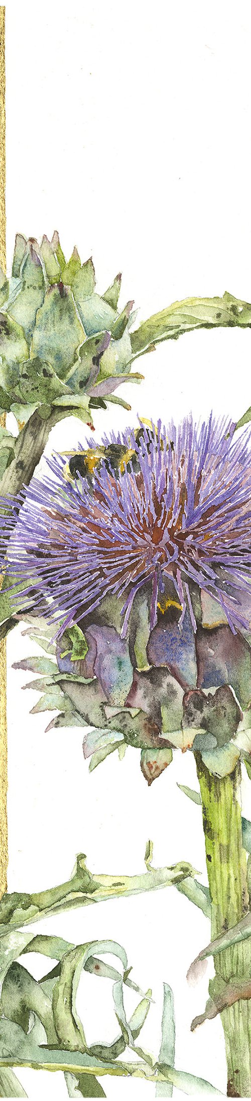 Artichokes and Bees by Vivienne Cawson