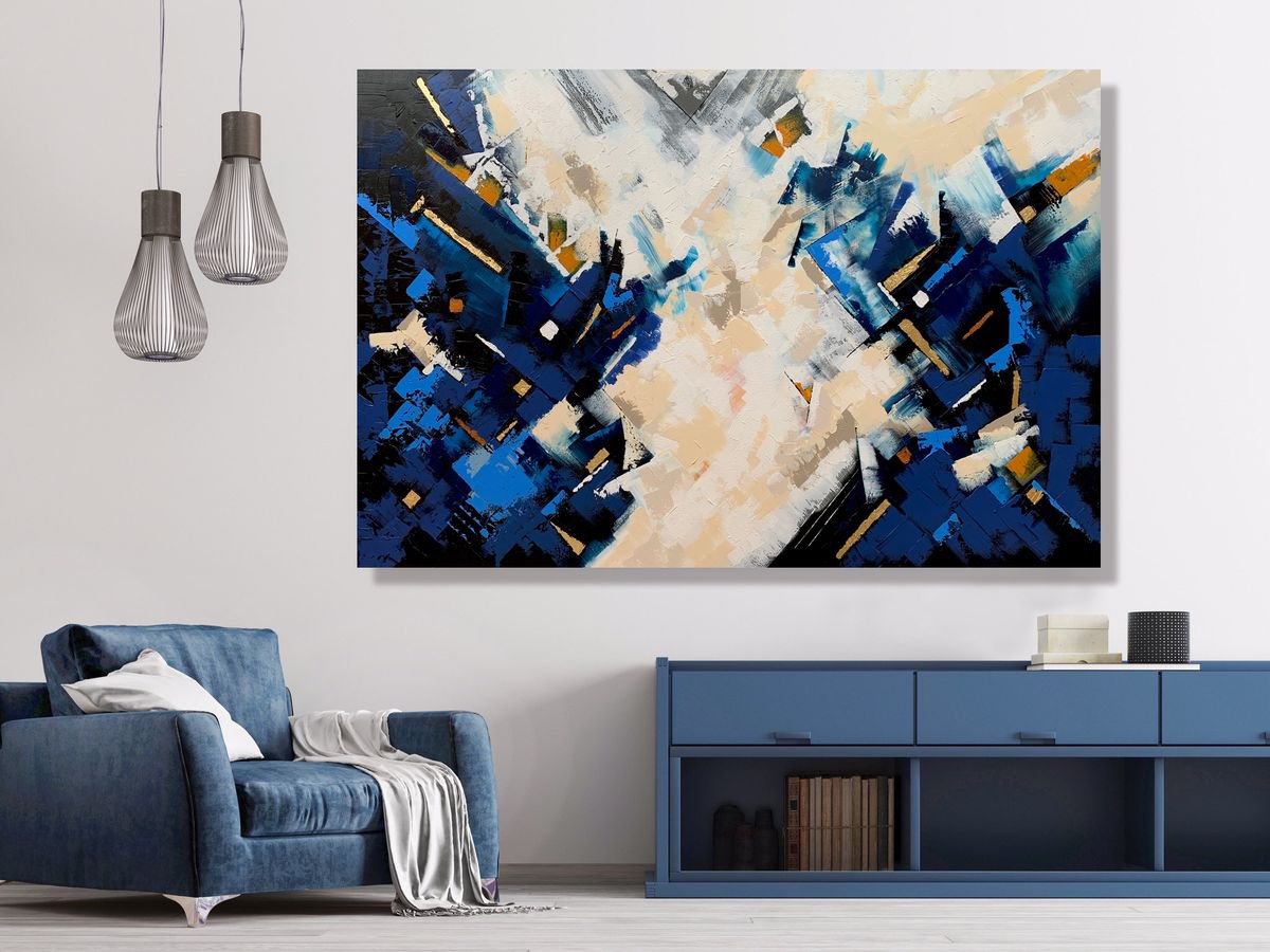 Breath Of Life - XL LARGE,  TEXTURED, PALETTE KNIFE, GOLD LEAF ABSTRACT ART – EXPRESSIONS OF ENERGY AND LIGHT. READY TO HANG!