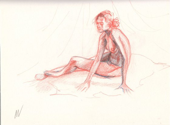Sketch of Human body. Woman.45