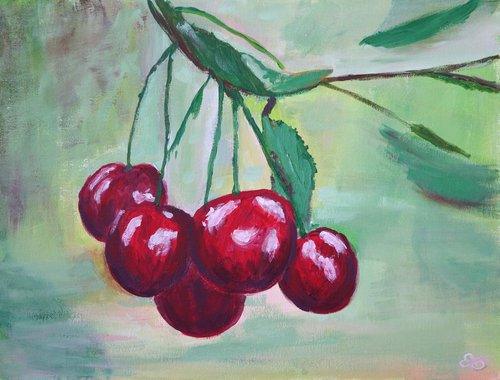 Bunch of cherries by Dmytro Yeromenko
