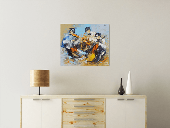 Jazz trio (60x70cm, oil painting)