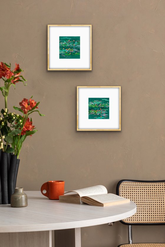 Green Water Lilies Pond