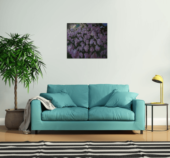 May Night In The Blooming Garden - Lilacs painting