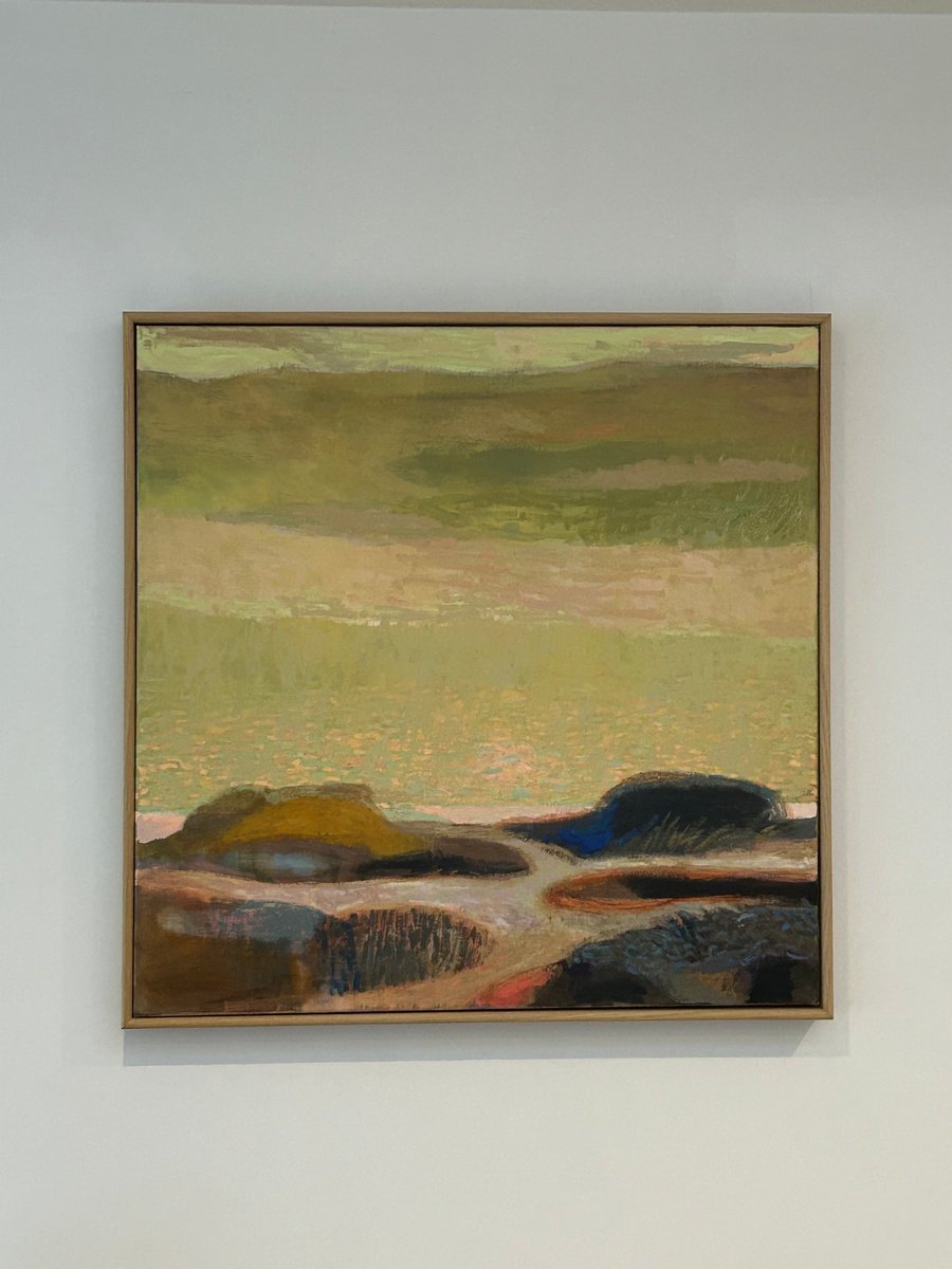 Expressive Landscape Acrylic Painting By Kimberley Day, 33 X 33", Corporal Shore, Original Artwork