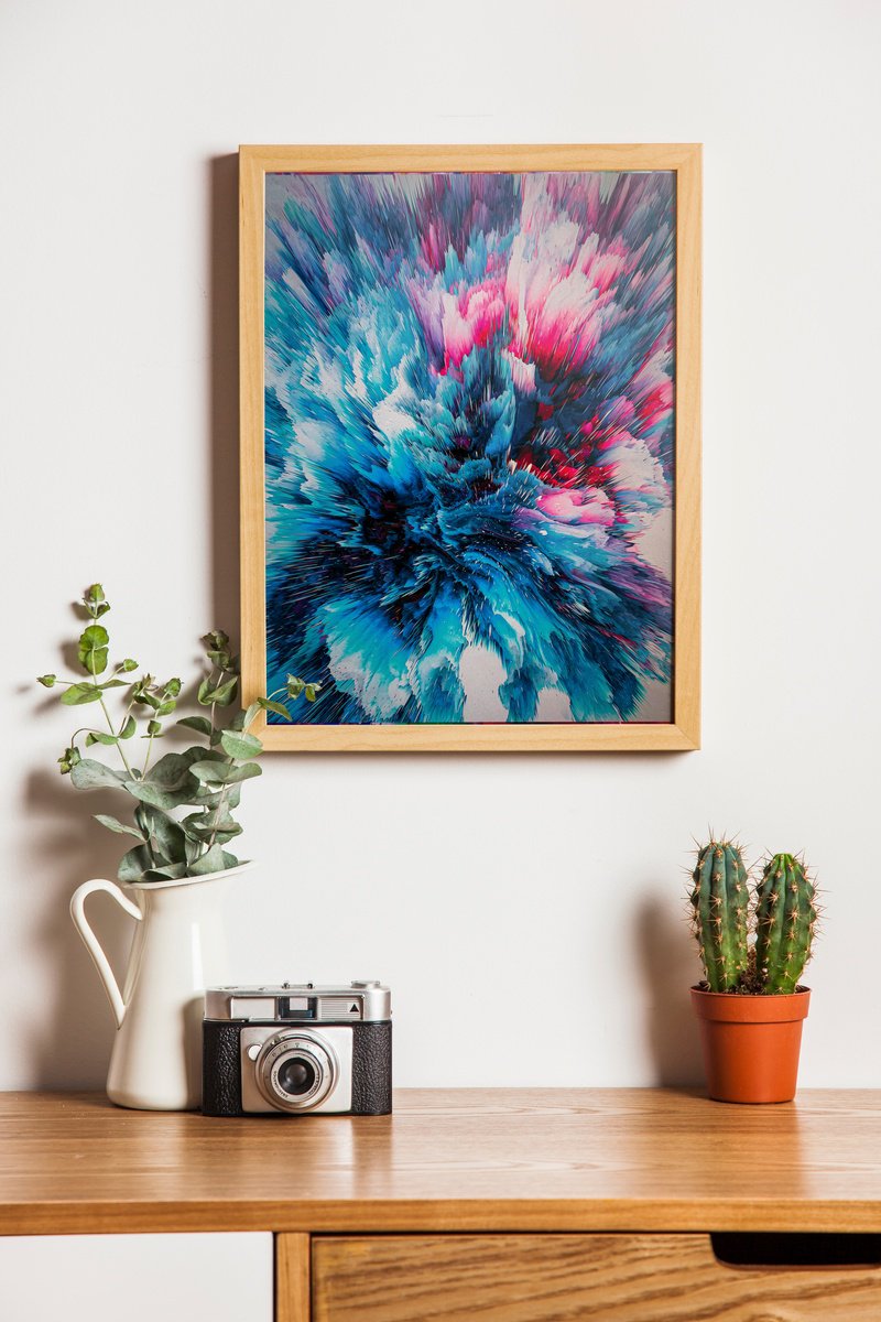 Organic Abstract Giclee Print By Sarah Pena, 16 X 22", Galactic Reverie, Original Artwork