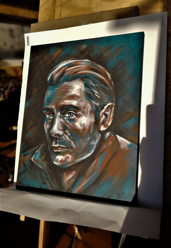 Man - original acrylic portrait painting