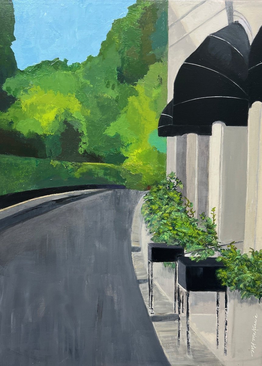 Impressionistic Cityscapes Acrylic Painting By Maryanne Mckernie, 18 X 24", Cap D