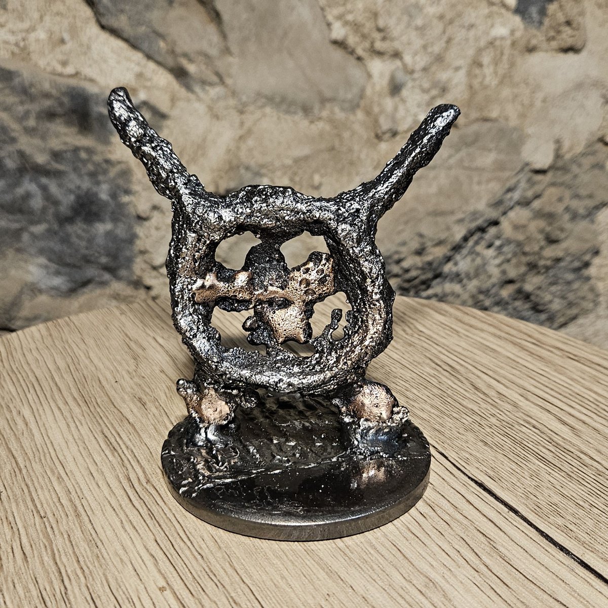 Organic Still Life Sculpture By Philippe Buil, 4 X 4", Zodiac Sign Taurus 11-25, Original Artwork