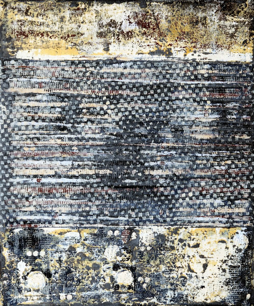 Abstract Acrylic Painting By Petr Strnad, 10 X 12", Monospace, Original Artwork
