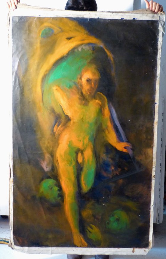 Jonas, oil on canvas 146x89 cm
