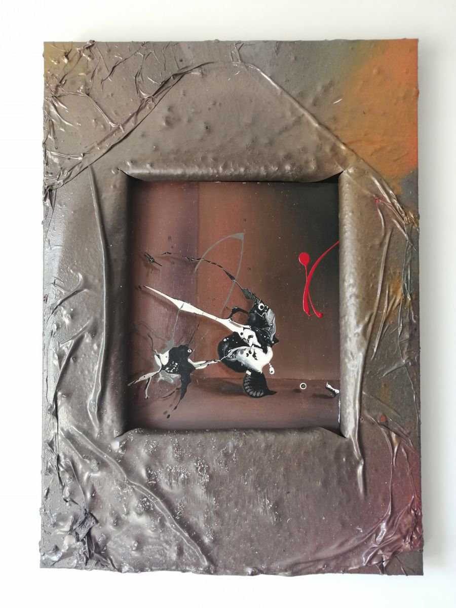 Surrealistic Animal Oil Painting By Stefano Mazzolini, 26 X 30", Lumarana, Original Artwork