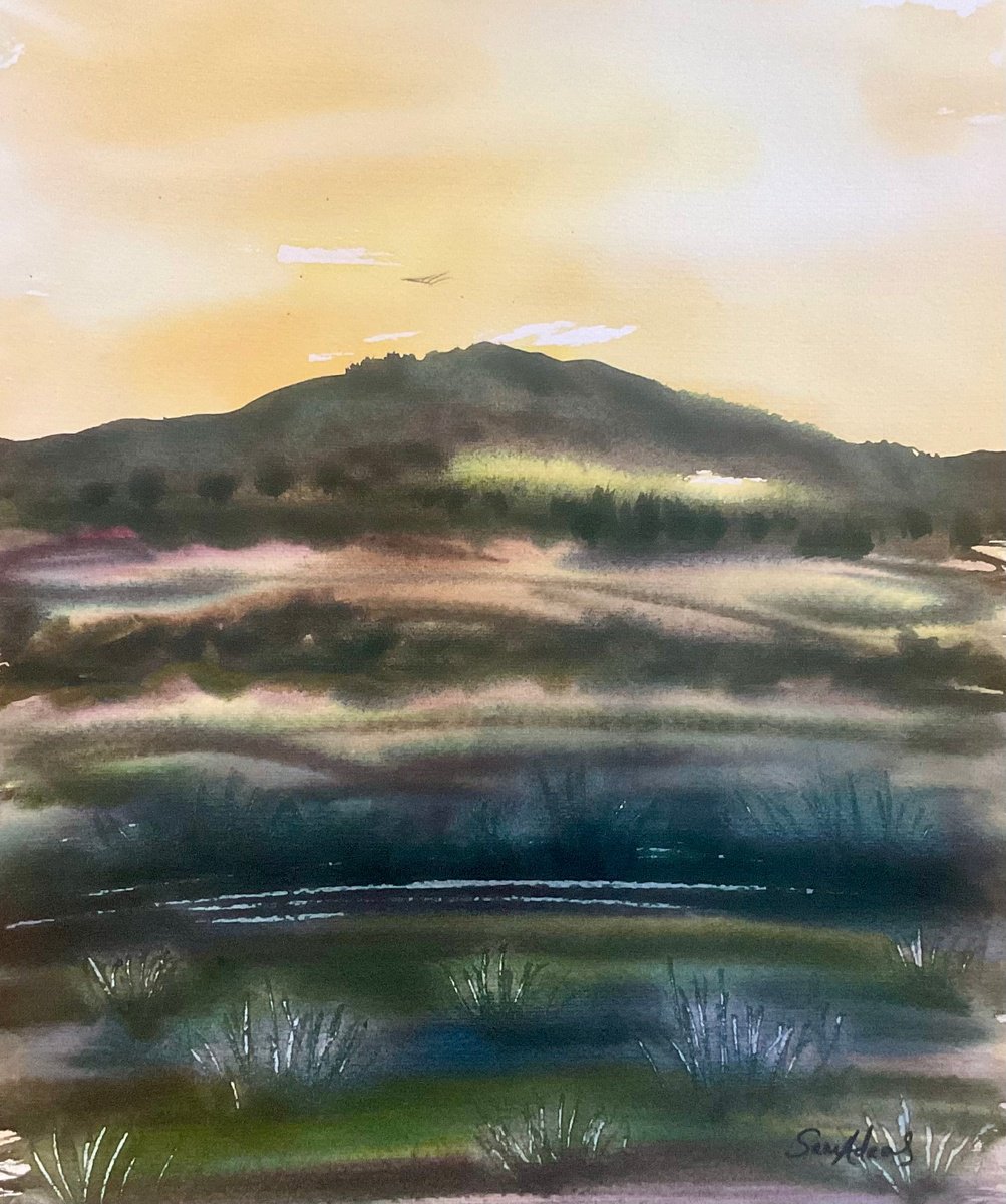Expressive Watercolour , Creech Barrow Hill, Dorset By Samantha Adams, 11 X 13, Artwork For Sale On Artfinder