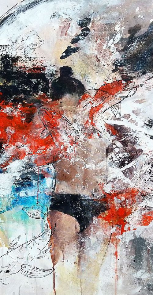 His mind, abstract painting by Abbie