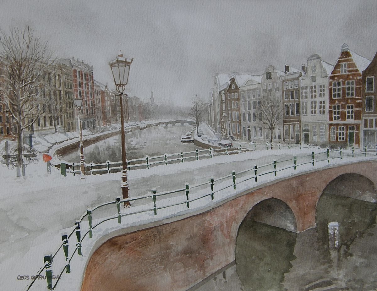 Bridge Leidsegracht Keizersgracht, Amsterdam. by Oeds Offringa