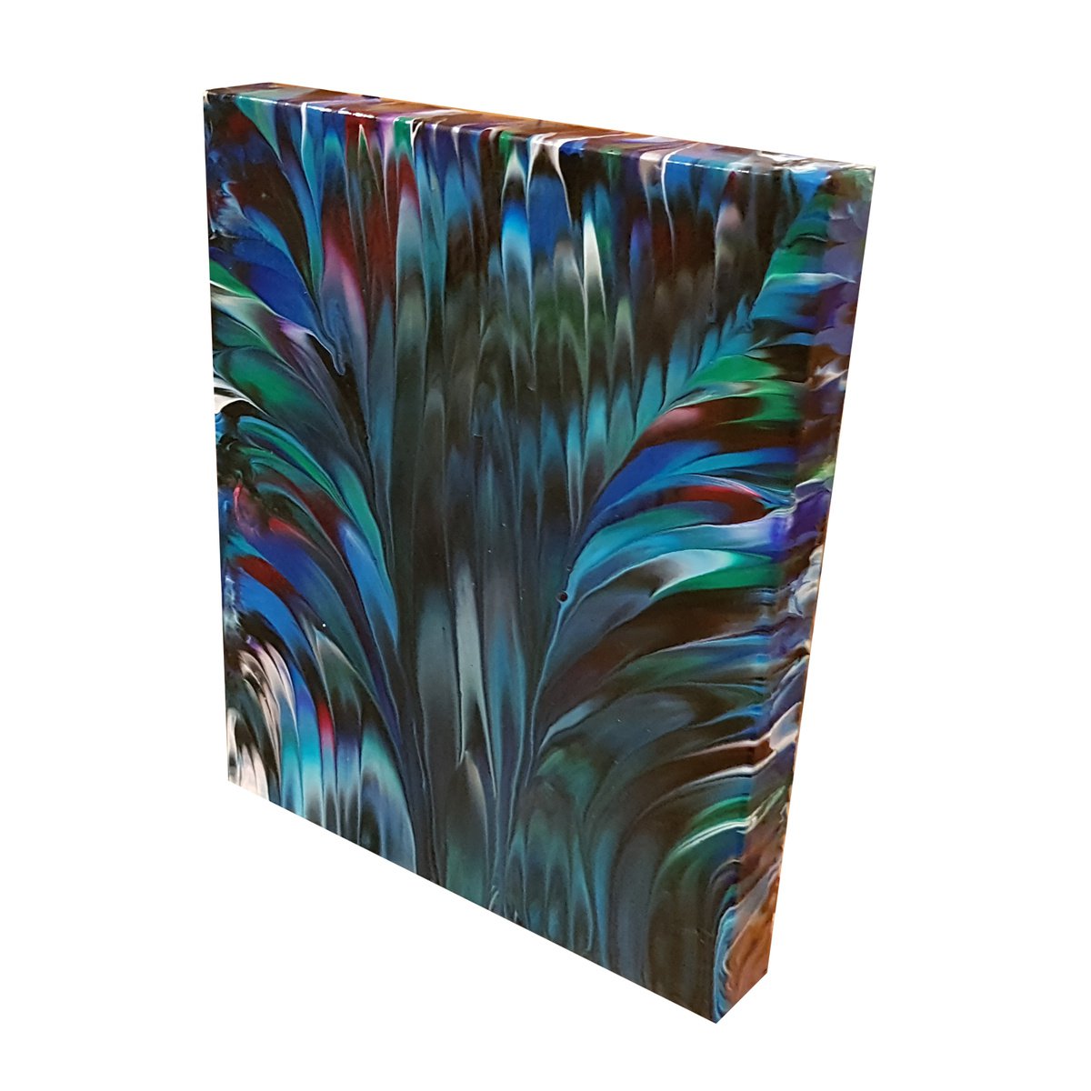 Organic Abstract Acrylic Painting By Alexandra Romano, 10 X 12, Asymmetrical Balance, Original Artwork