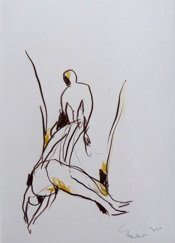 Domination 1, pencil sketch 29x21 cm, EXCLUSIVE to Artfinder + FREE SHIPPING