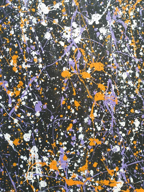 Jackson Pollock style acrylic on canvas by M.Y.