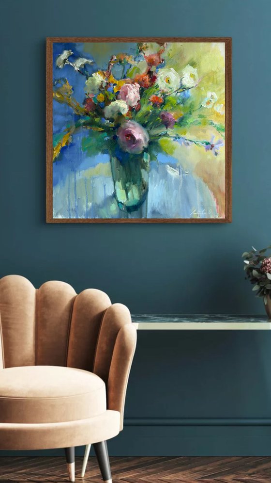 Flowers in the morning light