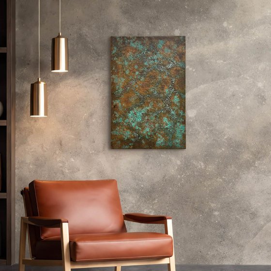 "Verdigris No. 1 " Copper Patina Wall Art