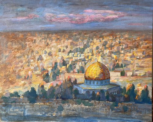 The Temple Mount of Jerusalem, old city, Israel by Roman Sergienko