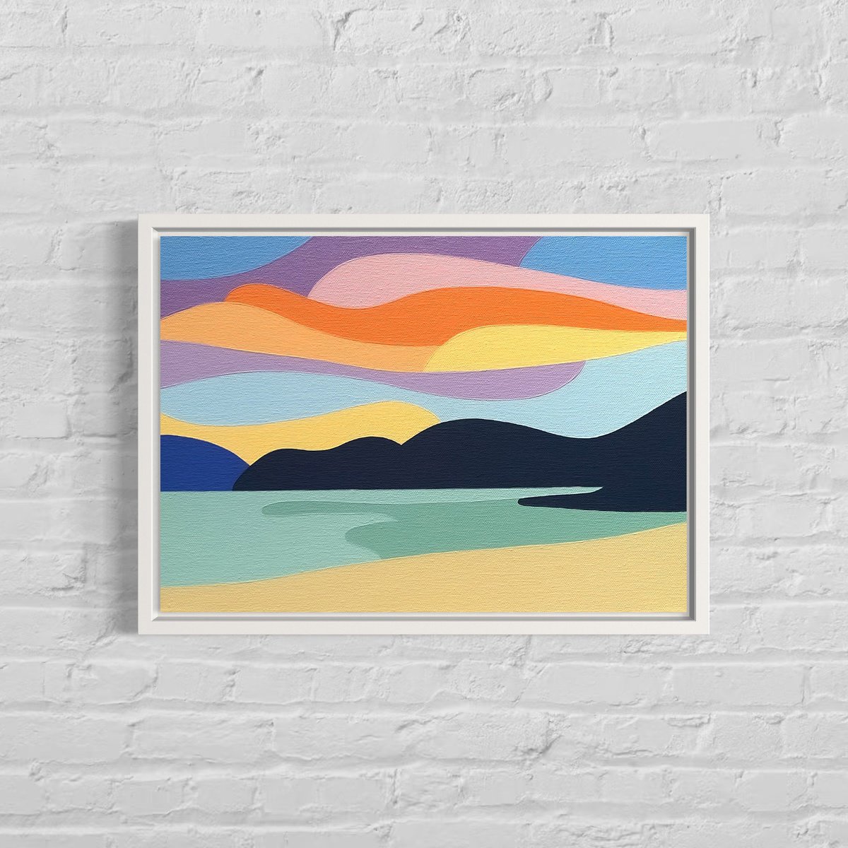  Evening At Long Beach By Zoe Hattersley, 14 X 10, Artwork For Sale On Artfinder